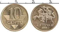 Продать Монеты Литва 10 центов 1997 Латунь