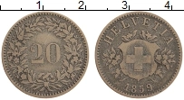 Продать Монеты Швейцария 20 рапп 1859 Медно-никель