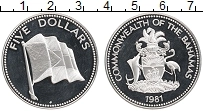 Продать Монеты Багамские острова 5 долларов 1975 Серебро
