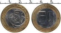 Продать Монеты Алжир 50 динар 1998 Биметалл
