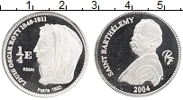 Продать Монеты Сен-Бартельми 1/4 евро 2004 Серебро