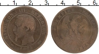 Продать Монеты Франция 10 сантим 1855 Медь