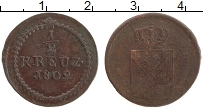 Продать Монеты Баден 1/2 крейцера 1810 Медь