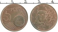 Продать Монеты Франция 5 евроцентов 1999 сталь с медным покрытием