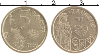 Продать Монеты Испания 5 песет 1993 Латунь