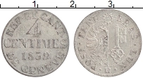 Продать Монеты Женева 4 сантима 1839 