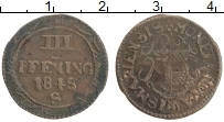 Продать Монеты Висмар 3 пфеннига 1751 Медь