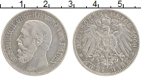 Продать Монеты Баден 2 марки 1900 Серебро