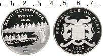 Продать Монеты Бенин 1000 франков 1999 Серебро