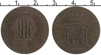 Продать Монеты Испания 3 кварты 1837 Медь