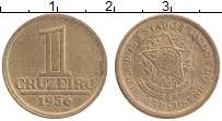 Продать Монеты Бразилия 1 крузейро 1956 Латунь