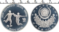 Продать Монеты Южная Корея 10000 вон 1988 Серебро