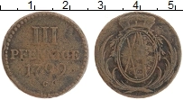 Продать Монеты Саксония 3 пфеннига 1807 Медь