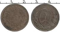 Продать Монеты Аргентина 1 десим 1823 Медь