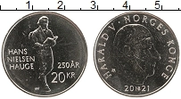 Продать Монеты Норвегия 20 крон 2021 Латунь