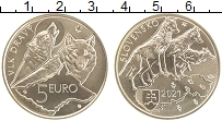 Продать Монеты Словакия 5 евро 2021 Латунь