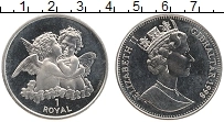 Продать Монеты Гибралтар 1 рояль 1998 Медно-никель