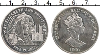 Продать Монеты Остров Джерси 5 фунтов 1997 Медно-никель