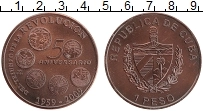 Продать Монеты Куба 1 песо 2009 Медь