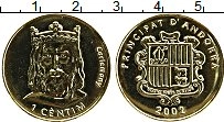 Продать Монеты Андорра 1 сентим 2002 