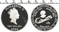 Продать Монеты Бермудские острова 2 доллара 1994 Серебро