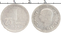 Продать Монеты Турция 25 куруш 1936 Серебро