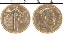 Продать Монеты Монако 20 сантим 1975 Медно-никель