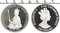 Продать Монеты Карибы 10 долларов 1993 Серебро
