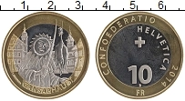 Продать Монеты Швейцария 10 франков 2014 Биметалл