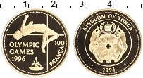 Продать Монеты Тонга 100 паанга 1994 Золото