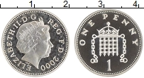 Продать Монеты Великобритания 1 пенни 2000 Серебро