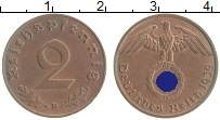 Продать Монеты Третий Рейх 2 пфеннига 1939 Медно-никель