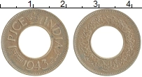 Продать Монеты Британская Индия 1 пайс 1943 Бронза