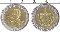 Продать Монеты Куба 5 песо 2016 Биметалл