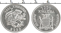Продать Монеты Замбия 1000 квач 2000 Медно-никель