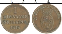 Продать Монеты Дания 1 скиллинг 1818 Медь