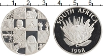 Продать Монеты ЮАР 1 ранд 1998 Серебро