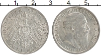 Продать Монеты Баден 2 марки 1907 Серебро