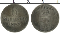 Продать Монеты Гессен-Кассель 6 крейцеров 1833 Серебро