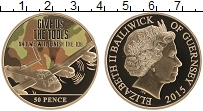 Продать Монеты Гернси 50 пенсов 2015 Позолота
