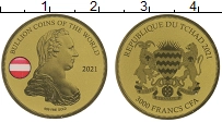 Продать Монеты Чад 3000 франков 2021 Золото