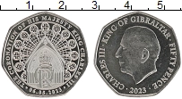 Продать Монеты Гибралтар 50 пенсов 2023 Медно-никель