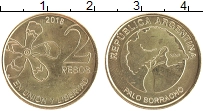Продать Монеты Аргентина 2 песо 2018 Латунь