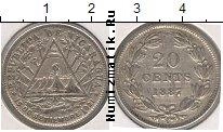 Продать Монеты Никарагуа 20 центов 1887 Серебро