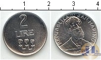 Продать Монеты Сан-Марино 2 лиры 1972 Алюминий