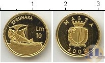 Продать Монеты Мальта 10 лир 2002 Золото