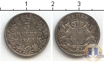Продать Монеты Баден 3 крейцера 1841 Серебро