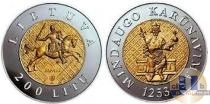 Продать Монеты Литва 200 лит 2003 Золото