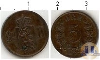 Продать Монеты Дания 5 эре 1878 Медь