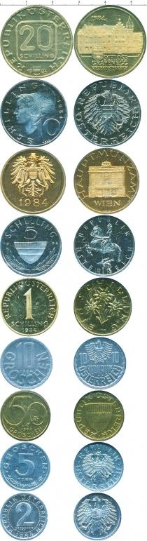 Продать Подарочные монеты Австрия Набор монет 1984 года 1984 